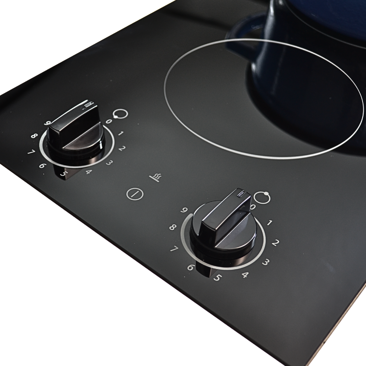 STARCHARTS Ceramic Hob, Build-in Electric Hob, Electric cooktops (2 zones Black Glass with Knob)
