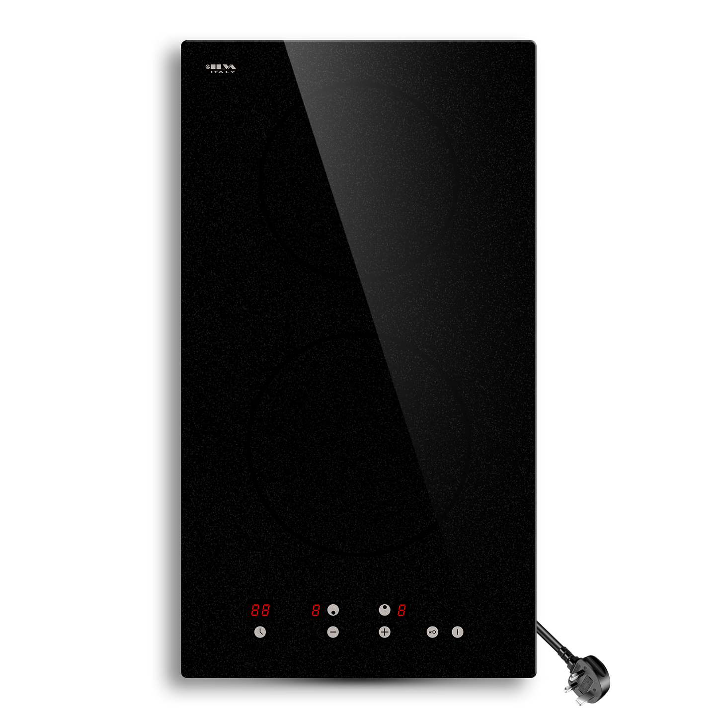 STARCHARTS Plug-in Induction hob with Italy ILVA Glass, 2.9kW, 2 Ring Induction hob with Touch Control
