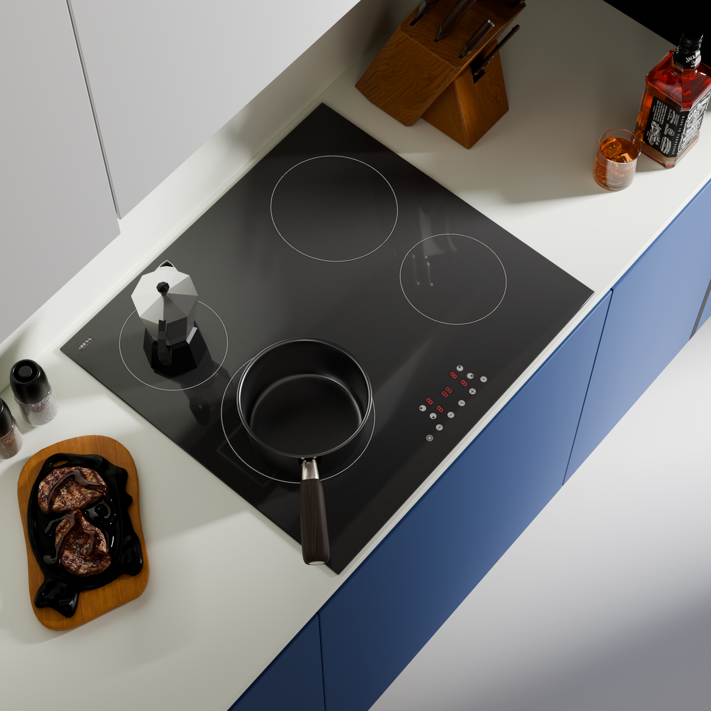 STARCHARTS Ceramic Hob, Build-in Electric Hob, Electric cooktops (4 Zones Italy Glass Touch Pannel)