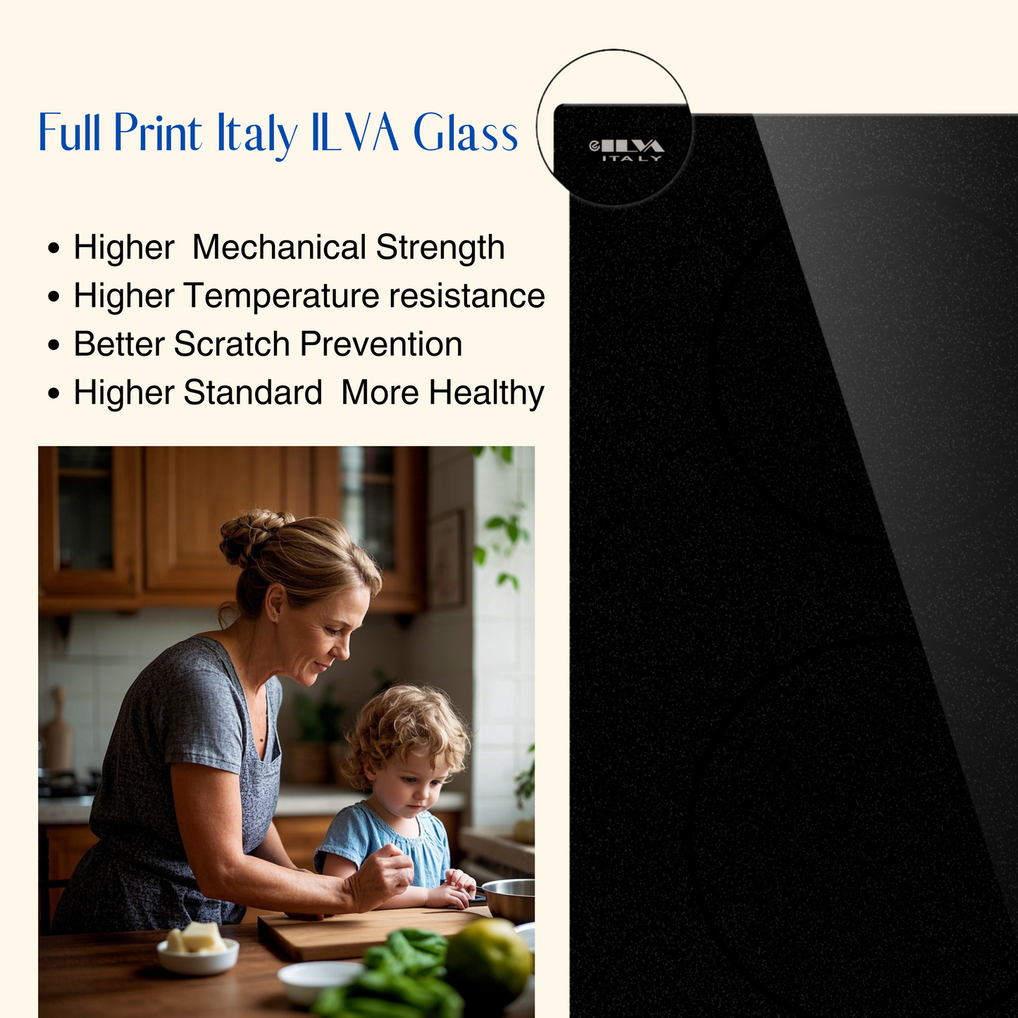 STARCHARTS Plug-in Induction hob with Italy ILVA Glass, 2.9kW, 2 Ring Induction hob with Touch Control
