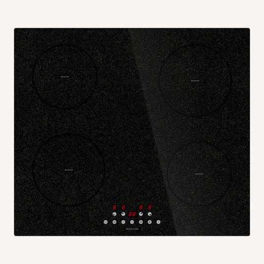 STARCHARTS Build-in Induction hob 4 zone 7200W, 4 Boost, Build-in Electric Cooktops with Italy ILVA glass