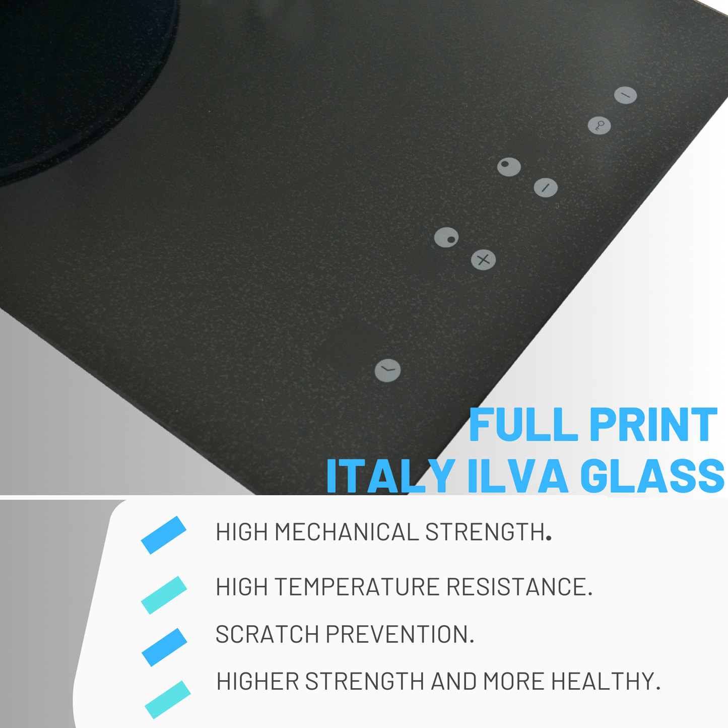 STARCHARTS Plug-in Ceramic Hob with Italy ILVA Glass, 2 ring electric hob with 13amp Plug, 2800W, Touch pannel, Safe Lock