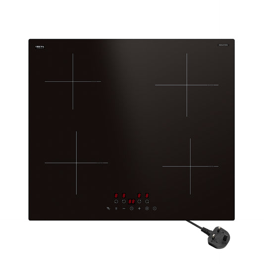 STARCHARTS Plug-in Induction hob with Italy ILVA Glass, 2.8kW, 4 Zones electric cooktops with Boost